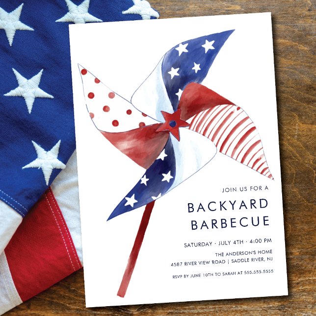 Invitation du Patriot Party Pinwheel (Créateur téléchargé)