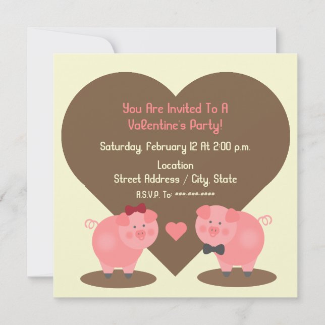 Invitation du Pig Valentine's Party (Devant)