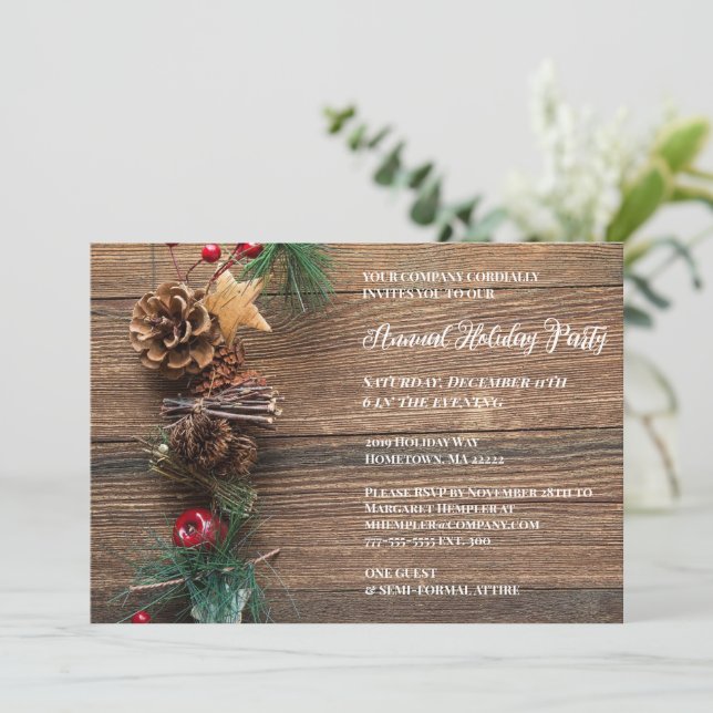 Invitation du Pinecone Holiday Party (Debout devant)