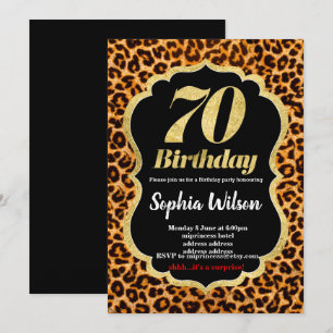 Invitation du poster de animal Leopard