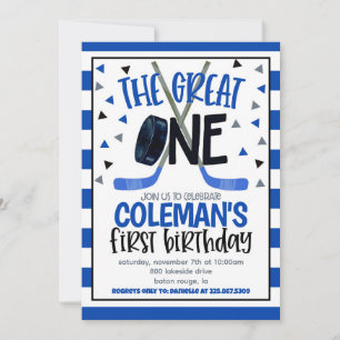 Invitation du premier anniversaire de hockey