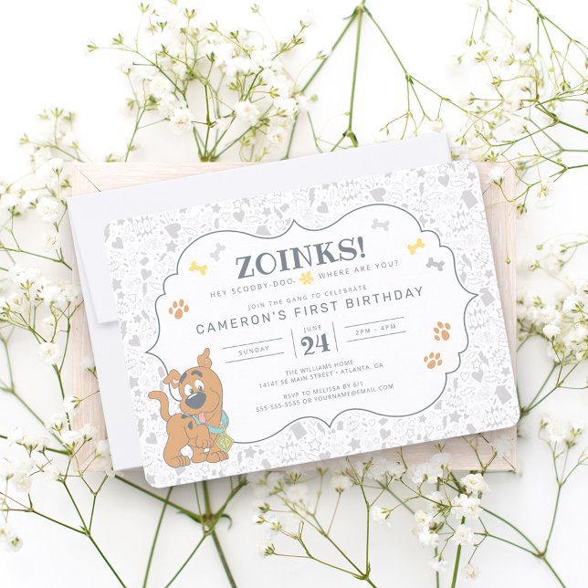 Invitation du premier anniversaire de Scooby-Doo (Créateur téléchargé)