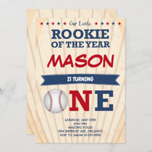 Invitation du premier anniversaire du baseball