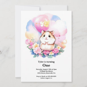 Invitation du premier anniversaire du hamster