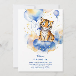 Invitation du premier anniversaire du tigre