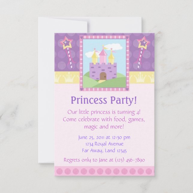 Invitation du Princess Party (Devant)