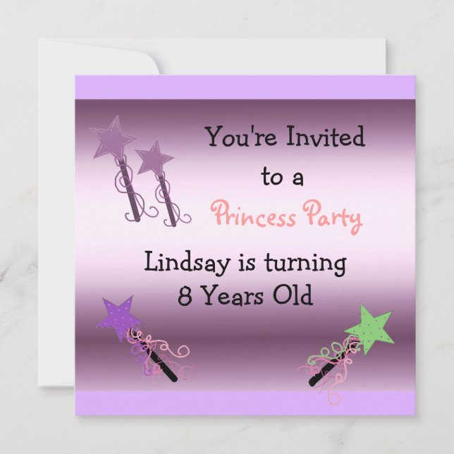 Invitation du Princess Party (Devant)