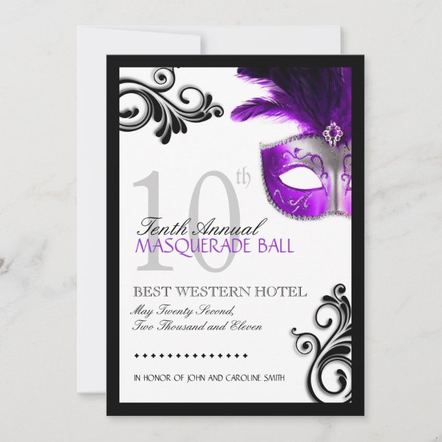 Invitation du Prom Masquerade (Devant)