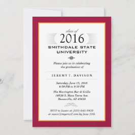 Invitation du Red & Gold Formal Graduation Party