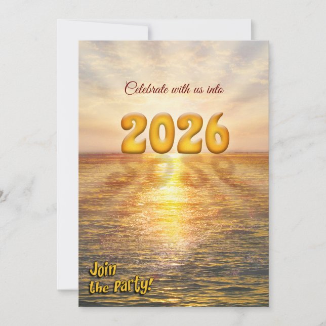 Invitation du réveillon du Nouvel An (Devant)