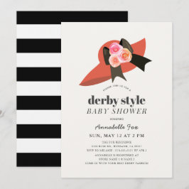 Invitation du Rose Casquette rouge Derby Style