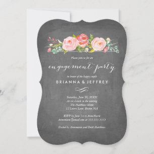 Invitation du Rose Garden Floral Engagement Party