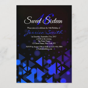 Invitation du Royal Blue Sweet 16 Party