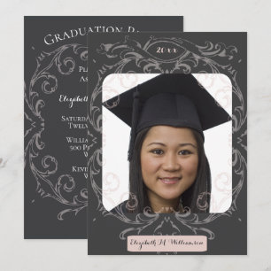 Invitation du Senior Portrait Photo Graduation Par