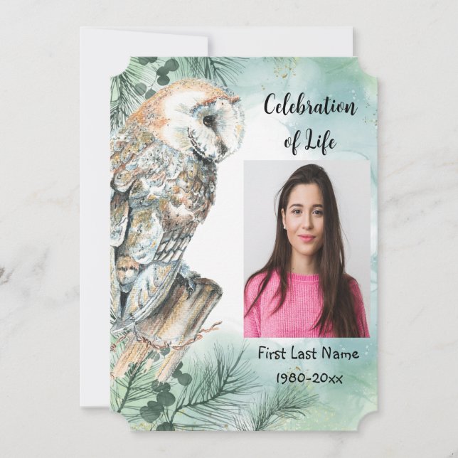 Invitation du service commémoratif Aquarelle Choue (Devant)