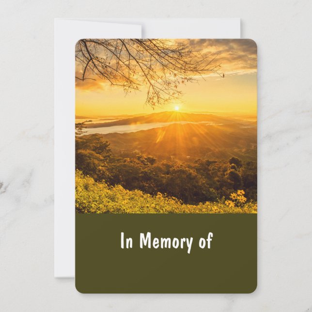 Invitation du service commémoratif Beau lever du s (Devant)