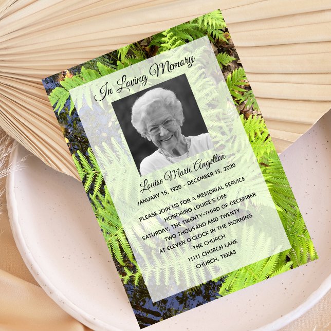 Invitation du service commémoratif de nature paisi (Créateur téléchargé)