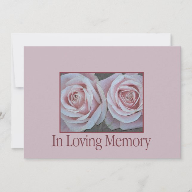 Invitation du service commémoratif In Love Memory (Devant)