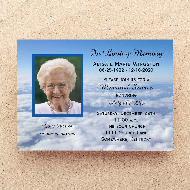 Invitation du service commémoratif Photo dans les  (Créateur téléchargé)