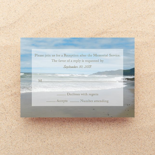 Invitation du service commémoratif RSVP (Créateur téléchargé)