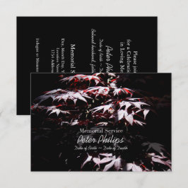 Invitation du service Maple Memorial violet japona