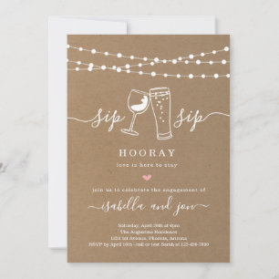 Invitation Du Sip Sip Hooray Engagement Party