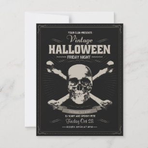 Invitation du Skull Club de Halloween