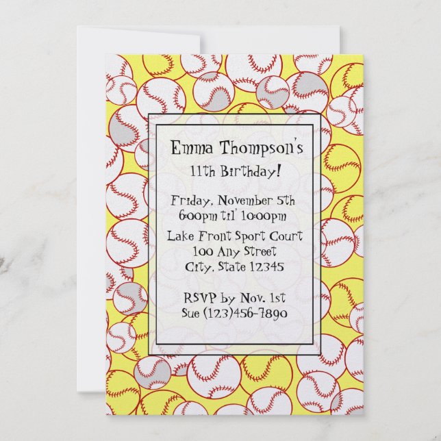 Invitation du Soiball Party (Devant)