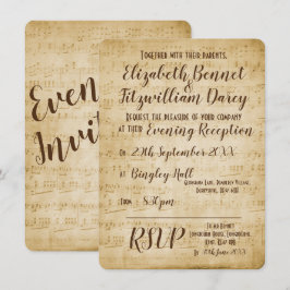 Invitation du soir de musique vintage