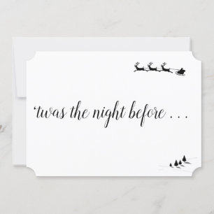 Invitation du soir de Noël "Twas Night Before"