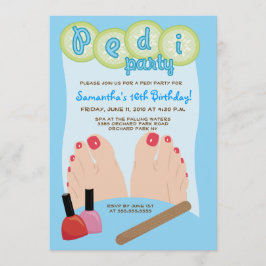 Invitation du spa PEDICURE Pedi Party 5x7