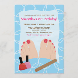 Invitation du spa PEDICURE Pedi Party 5x7