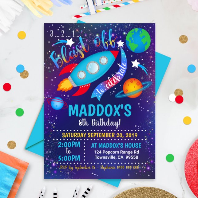 Invitation du Space Party (Créateur téléchargé)