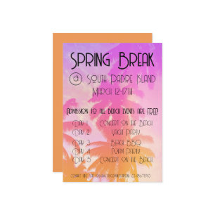Invitation du Spring Break Party