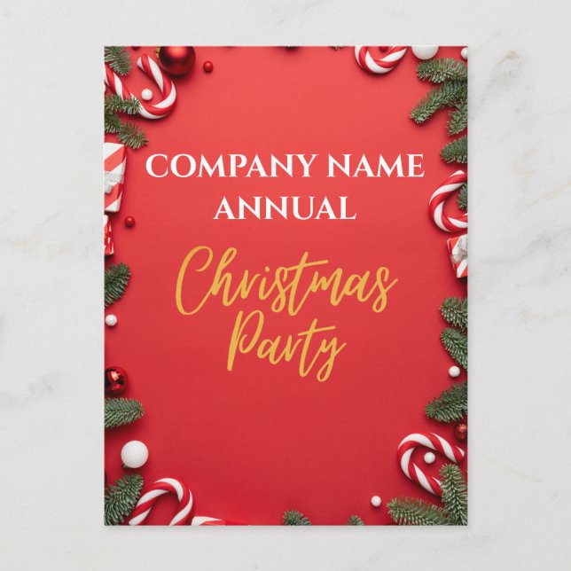 Invitation du Sucre de canne rouge de Noël de l'en (Devant)