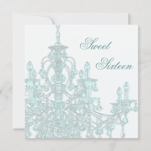 Invitation du Sweet sixteen du lustre Turquoise