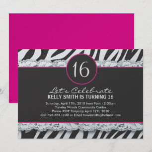 Invitation du sweet sixteen Party