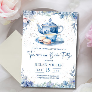 Invitation du Tea Party Fête des mariées, Thé avec