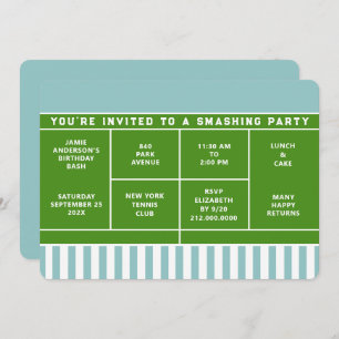 Invitation du Tennis Party