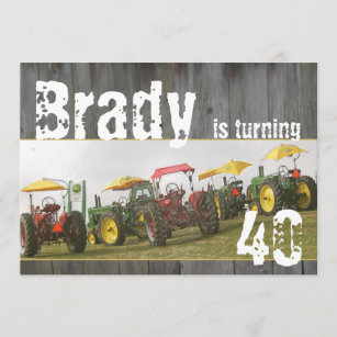 Invitations Faire Part Cartes Anniversaire Tracteur Zazzle Ch