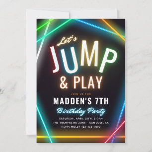 Invitation du Trampoline Party   Jump Party