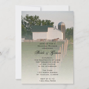 Invitation du Wedding shower de la grange du pays 