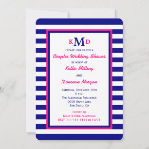 Invitation du Wedding shower Nautical Couple Coed