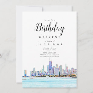 Invitation du week-end d'anniversaire de Chicago S