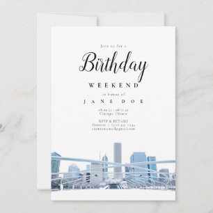 Invitation du week-end d'anniversaire de Chicago S