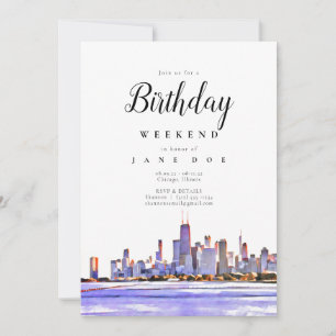 Invitation du week-end d'anniversaire de Chicago S