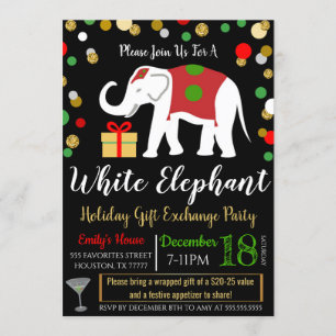 Invitation du White Elephant Exchange Party