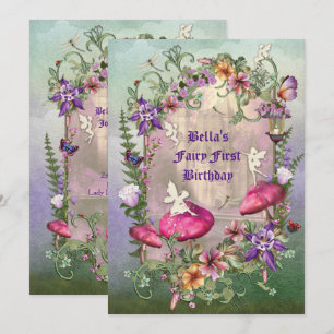 Invitation du Woodland Fairy Forest Party