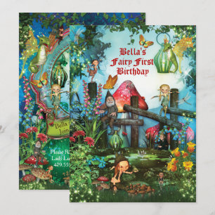 Invitation du Woodland Fairy Forest Party
