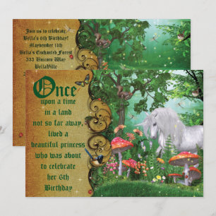 Invitation du Woodland Fairy Forest Party